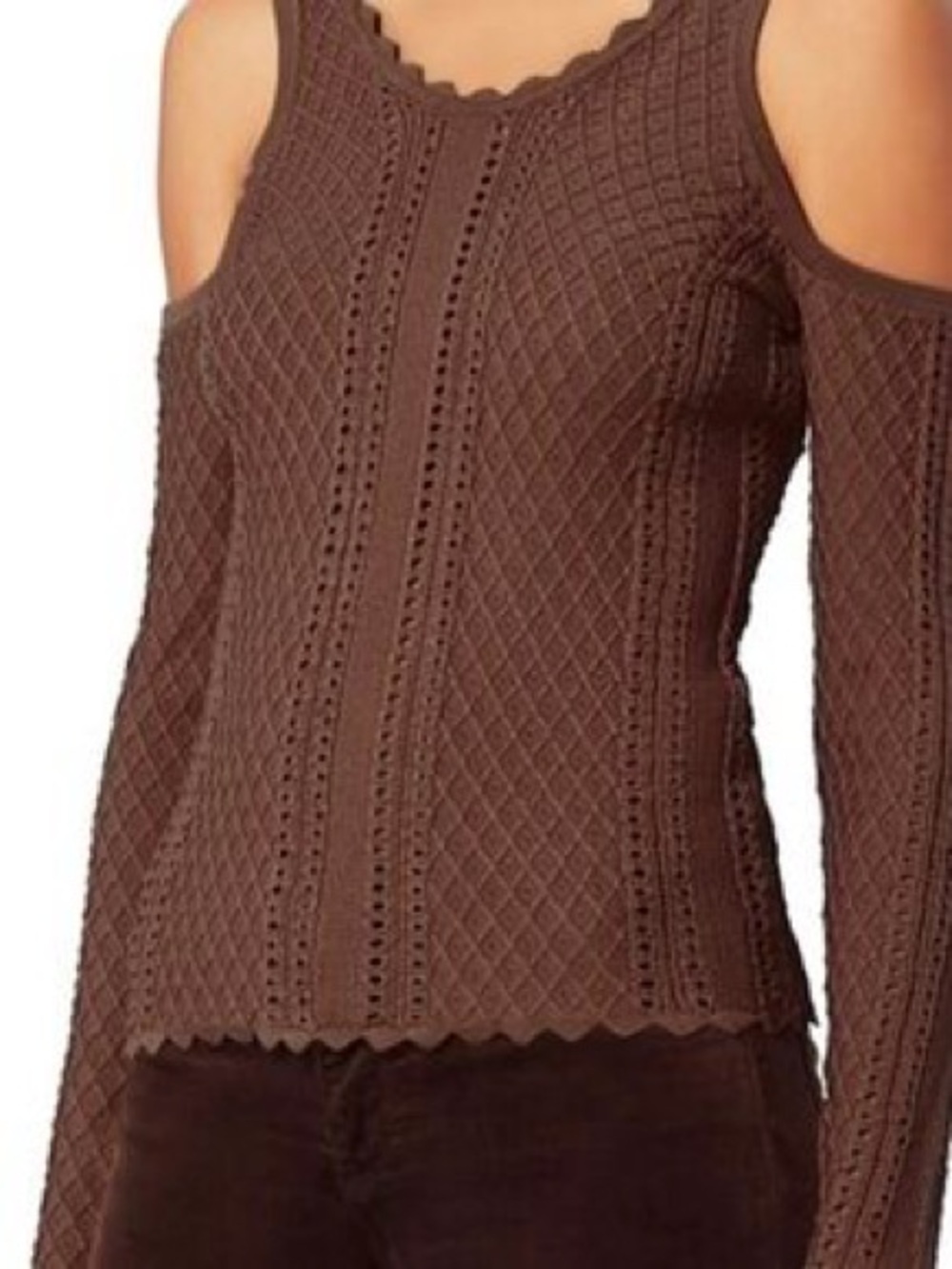 Ronny Kobo Knit Cold Shoulder Top size XS